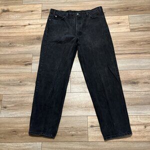Men's VTG Levis 550 Relaxed Fit Denim Jeans SZ 42x32 Black 90s Orange Tab